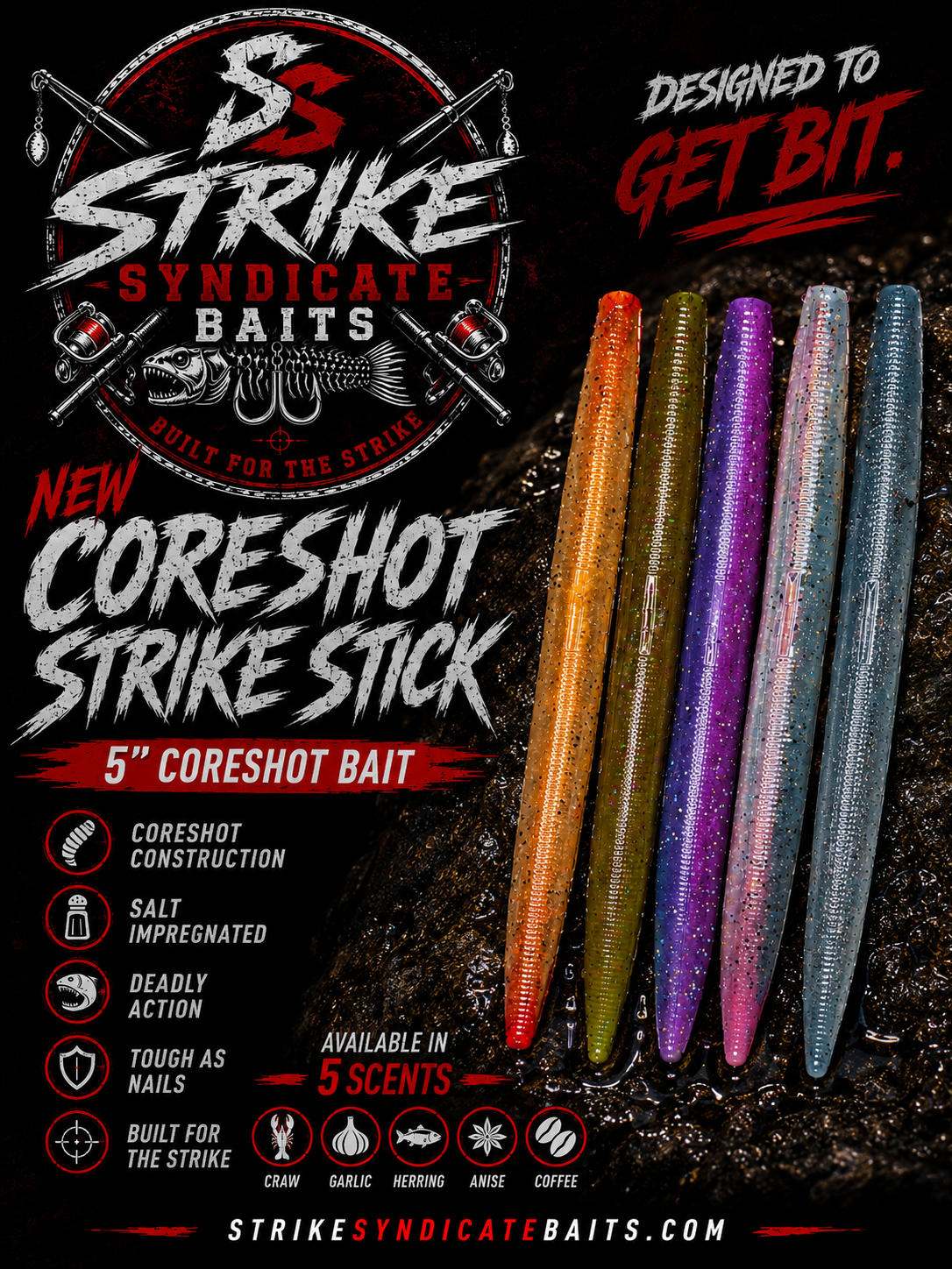 5" Coreshot Strike Stick 5 count
